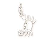 Sterling Silver Polished Crab Charm