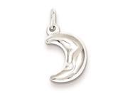 Sterling Silver 3 d Half Moon Charm
