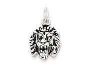 Sterling Silver Antiqued Lion Charm