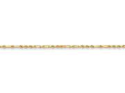 10 Inch 14k 2.0mm Milano Rope Chain Ankle Bracelet in 14 kt Yellow Gold