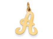 14ky Die Struck Initial a Charm in 14 kt Yellow Gold