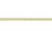 7 Inch 10k 4.3mm Semi solid Curb Link Chain Bracelet in 10 kt Yellow Gold