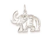 Sterling Silver Cubic Zirconia Elephant Charm