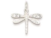 Sterling Silver Preciosa Austrian Crystal Dragonfly Charm