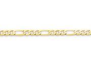 9 Inch 10k Light Figaro Chain Ankle Bracelet Smaller Ankles in 10 kt Yellow Gold