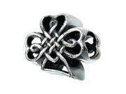 Zable Celtic Knot Shamrock Bead Charm in Sterling Silver