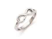 Stainless Steel Polished Infinity Symbol Ring Size 8