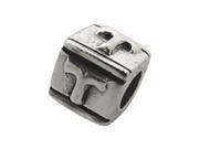Zable Sterling Silver Block T Letter Bead Charm