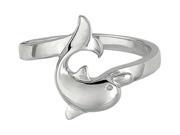 Sterling Silver Dolphin Ring Size 6