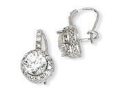 Cheryl M Sterling Silver CZ French Wire Earrings