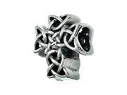 Zable Celtic Knot Cross Pandora Compatible Bead Charm in Sterling Silver