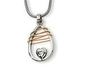 Chisel Pendant Necklace Stainless Steel and IP 18 inches