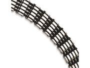 Chisel Stainless Steel Black Rubber Bracelet 8.75 inches