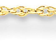 8 Inch 14k .8mm Light baby Rope Chain Bracelet in 14 kt Yellow Gold