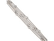 Sterling Silver Multi strand Cubic Zirconia Bracelet