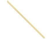7 Inch 14k 5.25mm Open Concave Curb Chain Bracelet in 14 kt Yellow Gold
