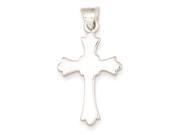 Sterling Silver Fleur De Lis Cross Pendant Necklace Chain Included