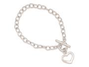 Sterling Silver Open Link Heart Bracelet
