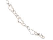 Sterling Silver Heart Link Bracelet
