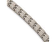 Chisel Stainless Steel Brushed and Polished Bracelet 8.75 inches