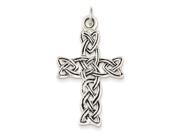 Sterling Silver Antiqued Celtic Cross Pendant Necklace Chain Included