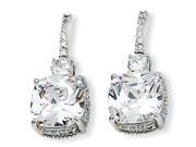 Cheryl M Sterling Silver Square CZ Post Earrings