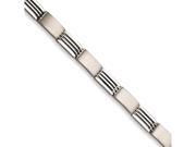 Chisel Stainless Steel Brushed and Polished Bracelet