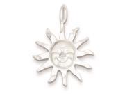 Sterling Silver Sun Pendant Necklace Chain Included