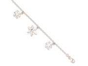 Sterling Silver bright cut Snowflake Bracelet
