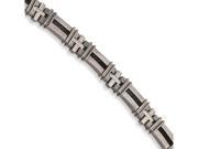 Chisel Stainless Steel Black Plated Bracelet 9.5 inches