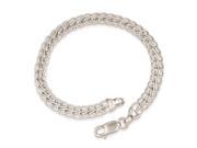 Sterling Silver Polished Fancy Circle Link Bracelet