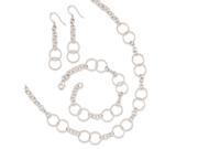 Sterling Silver Necklace Bracelet and Earrings Set