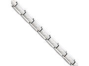 Chisel Stainless Steel Polished and Textured Bracelet