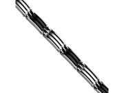 Chisel Stainless Steel Polished and Black plated Bracelet