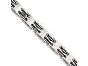 Chisel Stainless Steel Brushed and Polished Black Ip plated Bracelet
