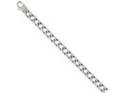 Chisel Stainless Steel Polished Square Link 8.5in Bracelet