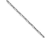 Chisel Stainless Steel Polished 4mm Figaro Bracelet