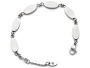 Chisel Stainless Steel Polished and Brushed Reversible W 1in Ext Cz Bracelet