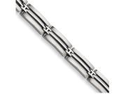 Chisel Stainless Steel Brushed and Polished 8.75in Bracelet