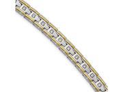 Chisel Stainless Steel Polished Yellow Ip CZ 8.50in Link Bracelet