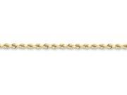 9 Inch 10k 3.5mm Handmade bright cut Rope Chain Ankle Bracelet Smaller Ankles in 10 kt Yellow Gold