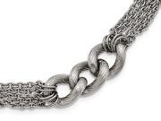 Chisel Stainless Steel Oval Chain with 1in Ext. Bracelet