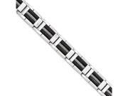 Chisel Stainless Steel Polished Three Strand Cable Link Bracelet