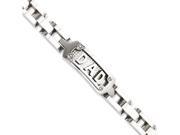 Chisel Stainless Steel Polished and Textured Dad Bracelet