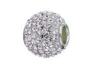 Zable Sterling Silver Pave Crystal Birth Month April Pandora Compatible Bead Charm