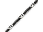 Chisel Stainless Steel Polished and Brushed Black Ip plated Bracelet