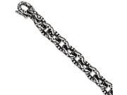 Chisel Stainless Steel Antiqued and Textured 8.25in Bracelet