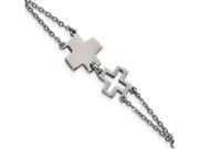 Chisel Stainless Steel Cross Bracelet