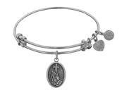 Angelica Collection Antique White Stipple Finish Brass faith Angelia Expandable Bangle