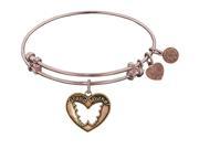 Angelica Collection Antique Pink Smooth Finish Brass Grand Mother Expandable Bangle